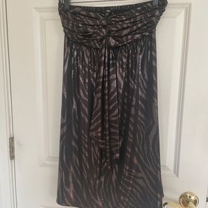 Express Strapless animal print dress
